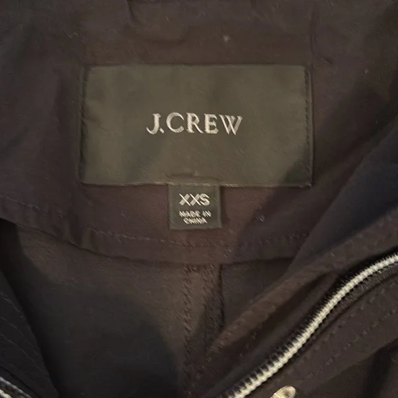 J Crew black raincoat with hood - Picture 6 of 12